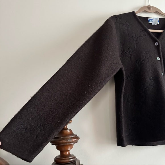 Pendleton Vintage 100% Wool Brown Cardigan Sweater - Picture 5 of 6